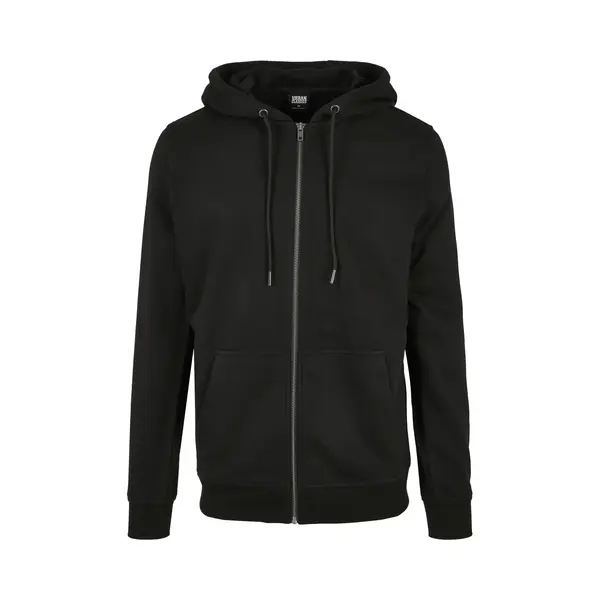 Urban Classics Basic Terry Zip Hoody Heren Vest Met Capuchon - Zwart - Xl thumbnail