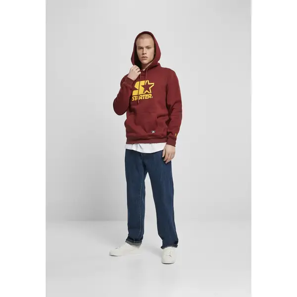 Starter Black Label - Starter The Classic Logo Hoodie/trui - S - Bordeaux Rood thumbnail