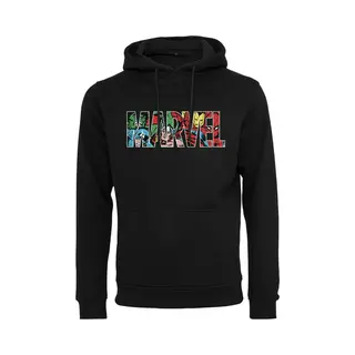 Merchcode Marvel - Marvel Logo Character Hoodie/trui - S - Zwart