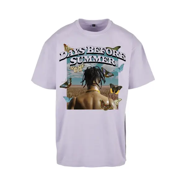 Mister Tee - Days Before Summer Oversize Heren T-shirt - M - Paars thumbnail