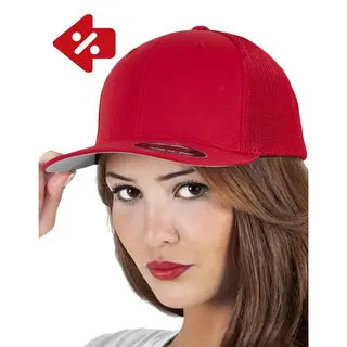 Flexfit, Herren, Cap, Mesh Trucker, Rot, (S, M)