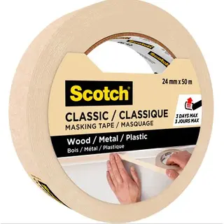 3M Classic 50 m Afplaktape Geschikt voor gebruik binnen Beige