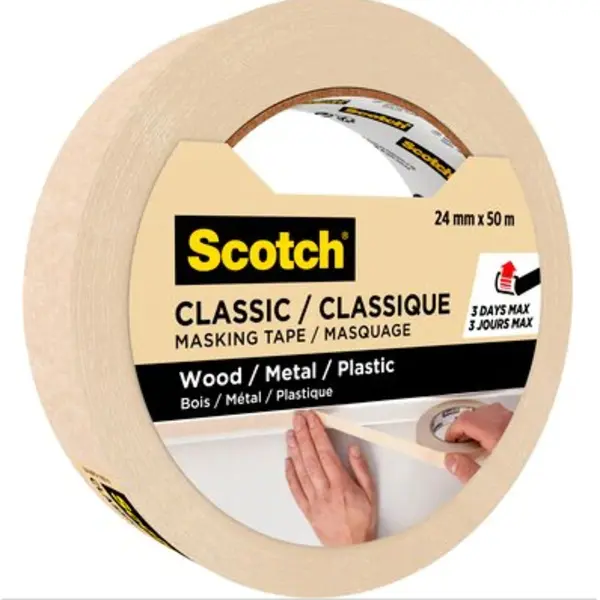 3M Classic 50 m Afplaktape Geschikt voor gebruik binnen Beige thumbnail