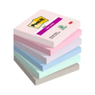 Post-It 7100259204 note paper Square Blue, Green, Grey, Pink, Purple 90 sheets Self-adhesive