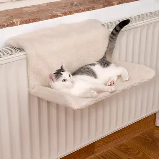 zooplus Exclusive Heizungsliege Relax - Wollweiß