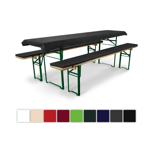Bierbankauflage Comfort Xs Gepolstert Tischdecke Anthrazit, Ø70x220 Cm - Beautissu thumbnail