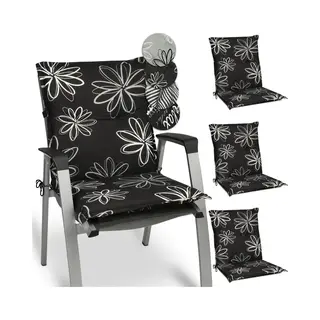 4er Set Niederlehner Auflage Flores 100x50x6 Cm - Beautissu