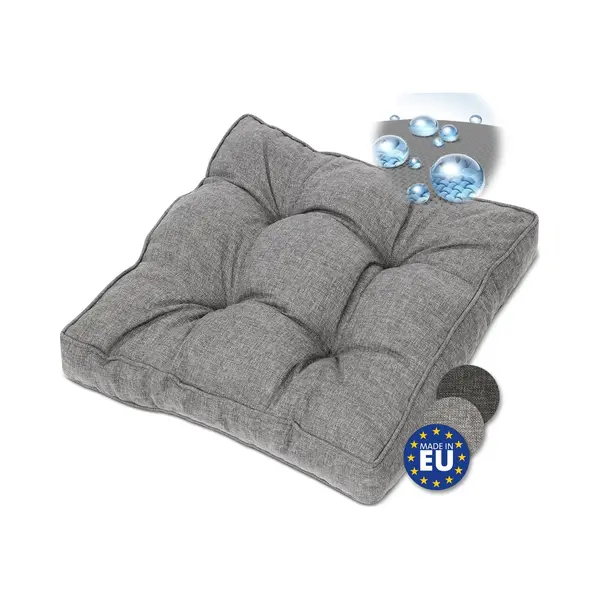 Beauflair Loungekissen Outdoor Hellgrau, 70cm, 70cm, 10cm - Beautissu thumbnail