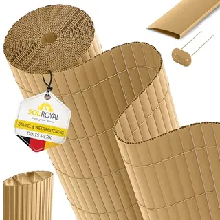 Sol Royal Pvc Privacy Screen 100x300 Cm Drievoudig Versterkt – Kunststof Balkon Privacy Fence Met Clips & Afdeklijst – Tuinafscheiding