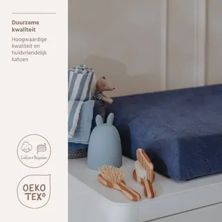 Meyco Aankleedkussenhoes - Badstof - Indigo - 50x70 Cm - 1-pack