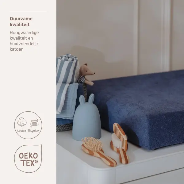 Meyco Aankleedkussenhoes - Badstof - Indigo - 50x70 Cm - 1-pack thumbnail