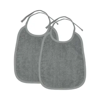 Slabbetje Meyco Basic Badstof Grijs 2-pack