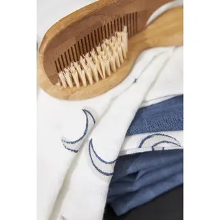 Meyco, Pucktuch + Nuscheli, Baby Moon Gaasluiers - Pak Van 3 - Indigo - 70x70cm (70 cm, 70 cm)