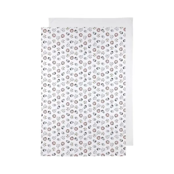 Laken Babybedje Meyco Animal/Wit 2st. thumbnail