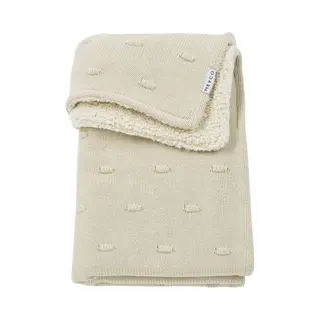 Deken Babybedje Meyco Knots Teddy Soft Sand 100x150