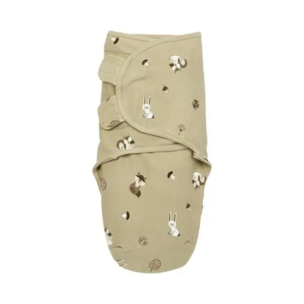 Meyco Baby Pucksack Forest Animals Sand (1 Tlg), 0-3 Maanden - 1-pack thumbnail