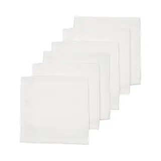 Meyco Baby Uni Monddoekjes - 6-pack - Hydrofiel - White - 30x30cm