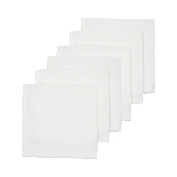 Meyco Baby Uni Monddoekjes - 6-pack - Hydrofiel - White - 30x30cm thumbnail