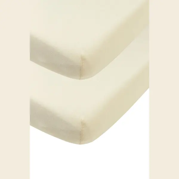 Hoeslaken Babybedje Meyco Nature 2-pack 60x120 thumbnail
