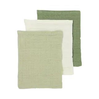 Washandjes Meyco Soft Olive/Olive Green/Natural 3-pack
