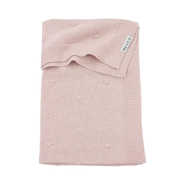 Deken Babybedje Meyco Mini Knots Soft Pink thumbnail