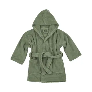 Meyco Baby Uni Badjas - Badstof - Forest Green - 86/92