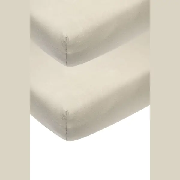 Meyco Baby Spannbettlaken Für Kinderbett - 2er Pack - 70x140cm - Jersey Spannbetttuch - 100 % Baumwolle - Oeko Tex Zertifiziert - Rundum-Gummizug, thumbnail