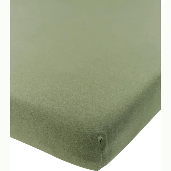 Meyco Baby Spannbettlaken Olive Green, Jersey, Gummizug, Rundum, (1 Stück), 60x120cm - 1-pack thumbnail