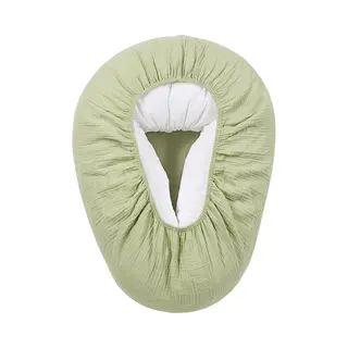 Meyco Baby Uni Relaxhoes Voor Voedingskussen - Pre-washed Hydrofiel - Soft Olive