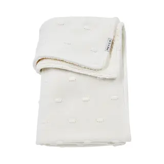 Deken Wieg Meyco Knots Teddy Offwhite 75x100