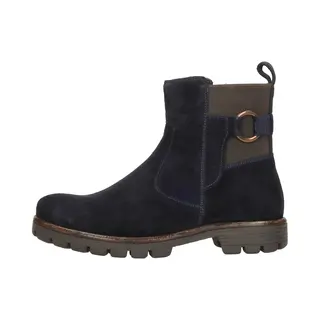 Ara Bristol Enkellaarsjes Plat - Blauw - Maat 3.5