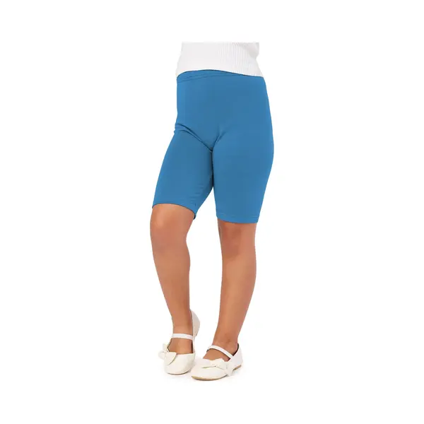 Merry Style Ms-MS10-132-Le Meisjes Leggings - Sport - Vrijetijdsbroek - Kort – Viscose - Sporbroek - Yogabroek - Blauw - 140 thumbnail
