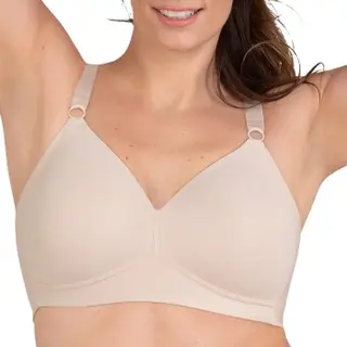 Naturana Damen Bügelloser Bh Gr. 85A, Beige (Hellbeige)