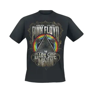 Pink Floyd Dark Side - Gold Leaves T-Shirt Black