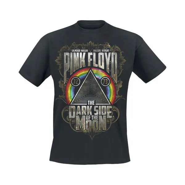 Pink Floyd Dark Side - Gold Leaves T-Shirt Black thumbnail