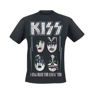 Kiss I Was Made For Lovin' You T-Shirt Black