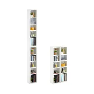 Caro-Möbel Cd-Regal Chart, Medienregal Aus 2 Modulen, Medien Aufbewahrung Bis Zu 160 CDs Weiß
