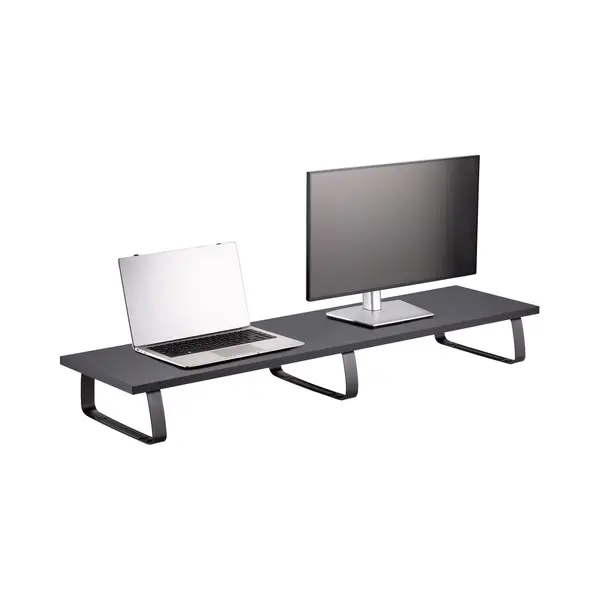 Idimex Milford Monitorstandaard - Bureau Organiser, Zwart, Robuuste Constructie, 100cm Breed thumbnail