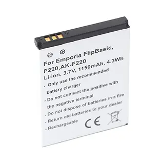 AccuCell Ak-voor Accu F220, F210, F220 Basic FLIPbasic Emporia