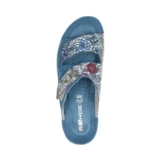 Rohde Roma Damen, Frauen, Pantoletten, Slipper, Slides, Sandalen, Sommerschuhe, Freizeitschuhe, Schlupfschuhe, schluepfschuhe, Jeans, 37 Eu