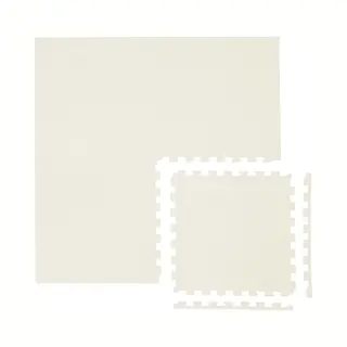 LittleTom Kinder Speelmat Beige - 4 Delen Van 50 X 50 Cm - Eva Puzzelmat 100x100 Cm - Vloermat Kruipmat