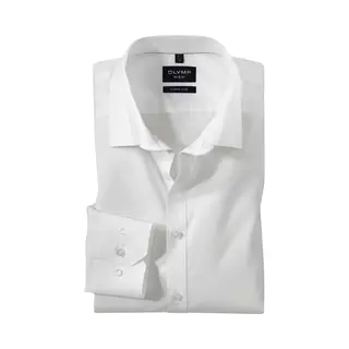 Olymp Herren Businesshemd Langarm No.Six, Einfarbig, super Slim, Urban Kent, Hellbeige 20, 37