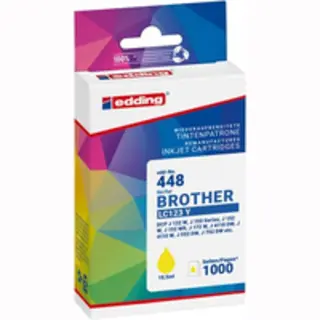 Edding Edd-448 Tintenpatrone, yellow kompatibel zu Brother LC123Y