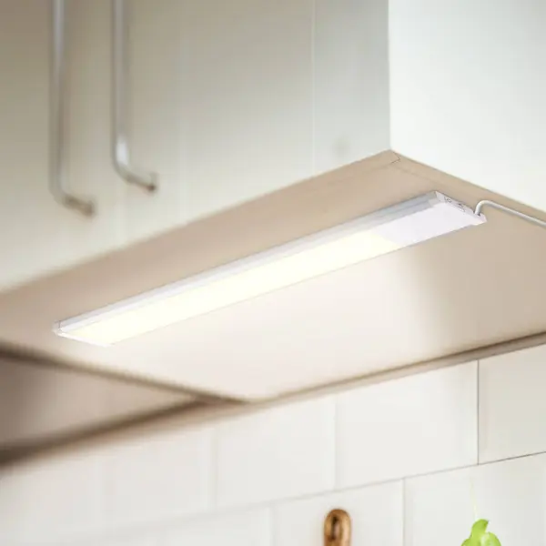 B.K.Licht Led Unterbauleuchte Mit Schalter Lichtleiste 57x4, 9 Cm Küche 230V Weiß-silber - BKL1167, Led Fest Integriert, 3000K - Warmweiß thumbnail
