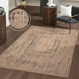 Tt Home Wasbaar Binnen- En Buitenkleed, Weerbestendig, Terras, Effen, Modern, Boho, Abstract