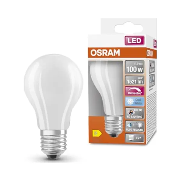 Osram 4058075602670 Dimbare Led - Lampen, Klassische Kolbform, Kaltweiß, 100W-Ersatz thumbnail