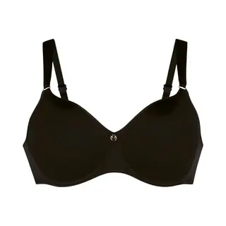 Anita Damen Bh Claire – Komfort-Bügel-Bh Mit Nahtlosen Spacer Cups, Atmungsaktiv, Große Cups B–I, Breite Komfortträger - Größe 75F Schwarz