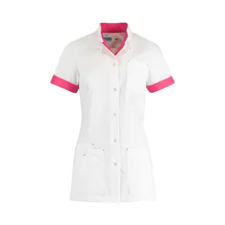 De Berkel Zorgjas Jill-Xs-wit/ Azur Blauw (B4312326670XS)
