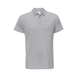 Unisex Polo Korte Mouwen Id.001 Heather Grijs Merk B&C Maat 4XL