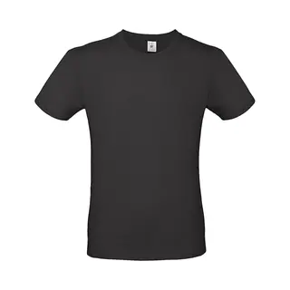 B&C Collection #E150 Mens Plain Cotton Tee Leichte, Gerade Passform - Schwarz (Xl)